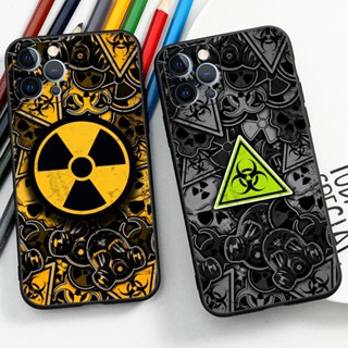 เคสโทรศัพท์มือถือ TPU ลายป้ายเตือน Nuclear Radiation Danger สําหรับ Apple iPhone 14 11 12 13 Pro Max 7 8 SE 2022 X XR XS Max 6 6s Plus