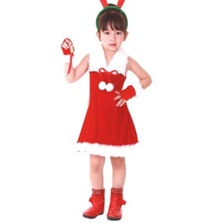 ชุดซานต้าเด็ก ชุดซานตาคลอสเด็กหญิง ชุดคริสต์มาสเด็ก X-Mas costume for kid XD015