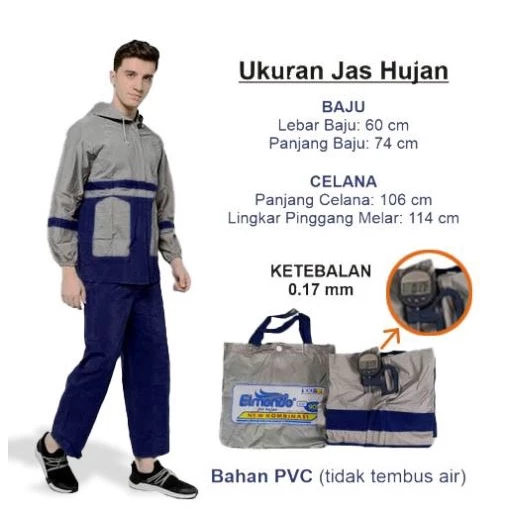 เสื้อกันฝน เอลโมโน 905 ชุดเสื้อกางเกง - รูปที่ 1