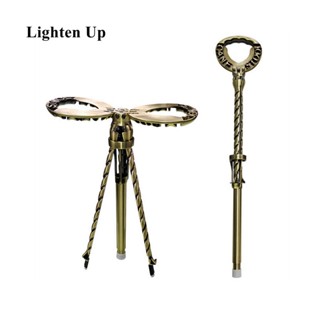 Camping Aluminum Alloy Telescopic Stick Retro Style, 4 Styles, Can Walk, Rest&amp;amp; Self-defense