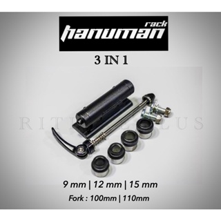 *HOT*หัวแร็คจักรยาน Hanuman Rack 3in1 รองรับแกน 9 12 15 พร้อมแกนปลด วัสดุ Aluminium อย่างดี