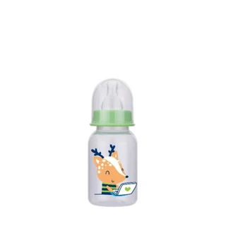 NATUR เนเจอร์ ขวดนมทรงกลม พร้อมจุกนมสไมล์ ไซส์ S,L ขนาด 4oz / 8oz แพ็ค 6 ขวด