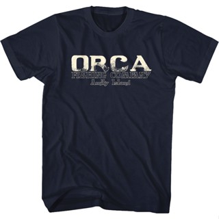 Orca Fishing Company Jaws T-Shirt เสื้อยืดน่ารักๆ เสื้อยืดสีขาว เสื้อแฟชั่นผญ เสื้อสาวอวบ