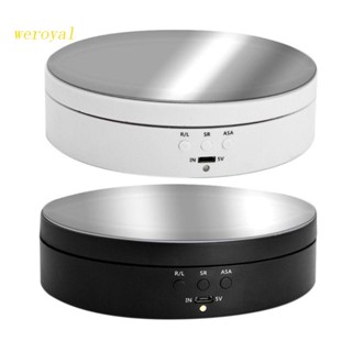 weroyal 3 Speeds Electric Rotating Display Stand Mirror Turntable Jewelry Holder Battery/USB Power