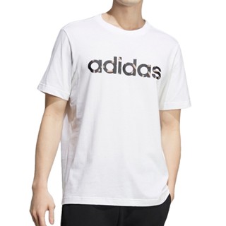 Adidas ของแท้ 100% เสื้อยืดลําลอง แขนสั้น คอกลม พิมพ์ลายโลโก้คลาสสิก สําหรับผู้ชาย เหมาะกับการเล่นกีฬา