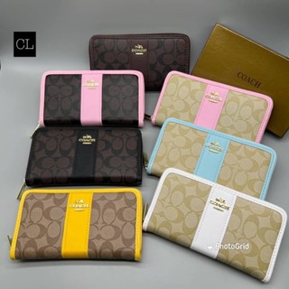 🛍️ลด90% กระเป๋าสตางค์ใบยาว / พร้อมกล่อง✅ขนาด8นิ้วแบบสองซิป