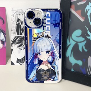 เคสโทรศัพท์มือถือแบบใส ลายอะนิเมะ Genshin impact Ayaka สองมิติ สําหรับ iPhone 14 13 12 11 pro promax x xs xsmax xr 7 8 plus