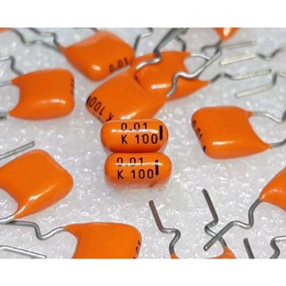 Pilkor MKT (ราคา 10ตัว) 0.01uf 103 10nf 100v Metal Film Capacitor  ตัวเก็บประจุ คาปาซิเตอร์