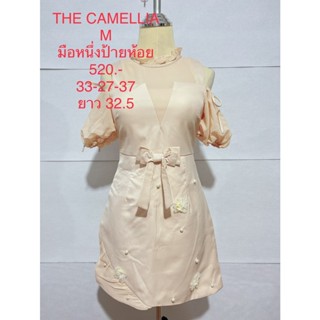 เดรสสั้น สีครีม THE CAMELLIA SIZE M มือหนึ่งป้ายห้อย