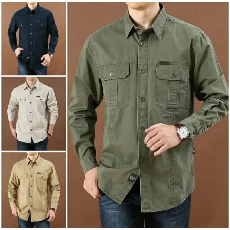 KEMEJA TACTICAL SHIRT / CASUAL SHIRT / เสื้อเชิ้ตผู้ชาย / เสื้อกลางแจ้ง