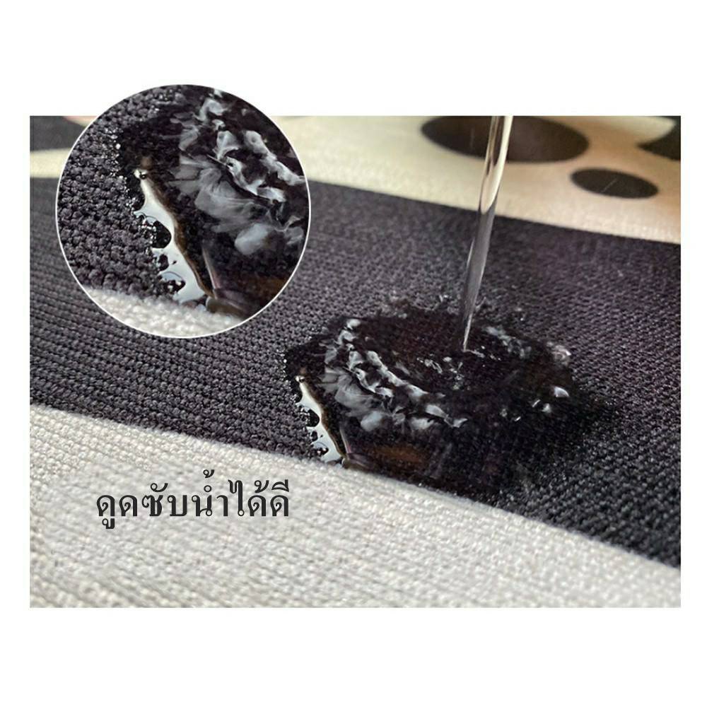 [ขายดี]MK home พรมเซ็ต (ได้2ชิ้น ขนาด40x60+40x120) พรมเช็ดเท้า พรมปูพื้น ซับน้ำได้ดี ด้านล่างเป็นยางกันลื่น A002 - รูปที่ 4