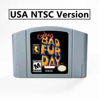 ตลับเกมคอนโซล Conkers Bad Fur Day 64Bit USA NTSC Version or EUR PAL Version สําหรับ N64 Consoles