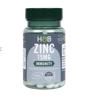 Holland &amp; Barrett Zinc 15mg 120 Tablets แร่ธาตุสังกะสี (Zinc) 15 มก. 120 เม็ด