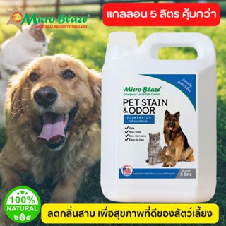 Micro Blaze Pet 5 ลิตร ส่งฟรี มี COD จุลินทรีย์ ดับกลิ่นฉี่สุนัข ดับกลิ่นตัว กลิ่นสาบ ฉี่แมว  สเปรย์ดับกลิ่นตัวหมา แมว