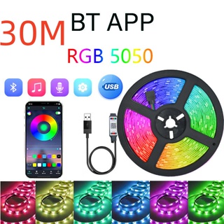 สายไฟ LED RGB 5050 บลูทูธ 30 เมตร หลากสีสัน สําหรับบ้าน ปาร์ตี้ บาร์ เต้นรํา E+R