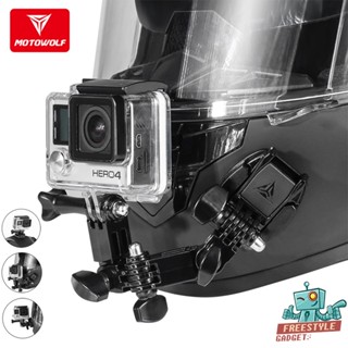 MOTOWOLF MDL3520 - ขายึดกล้อง Action Cam,Gopro สำหรับติดหมวกกันน็อค ติดได้หลายแบบ