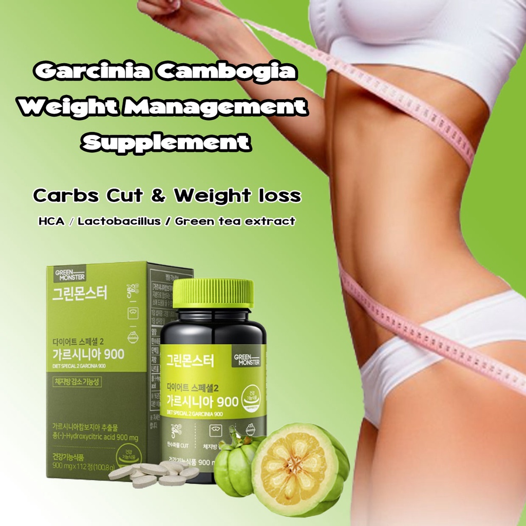 [Diet Slimming pill] Garcinia Slimming Diet supplement 112 เม็ด / Green monster / Pat burner / Body 