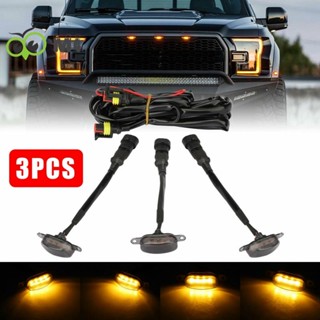 3x เลนส์ไฟตัดหมอก LED สีเหลืองอําพัน สําหรับ Ford F-150 Raptor