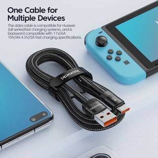 Toocki 100W สายชาต Type C สายชาร์จชาร์จเร็ว USB C สายชาร์จข้อมูลแบบเร็ว รองรับ Huawei Super Fast Charge