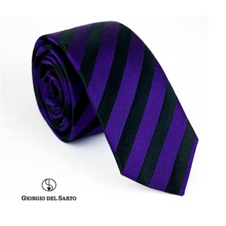 Giorgio Del Sarto Necktie 6 cm Purple with Fabric Texture เนคไทสีม่วงมีเท็กเจอร์