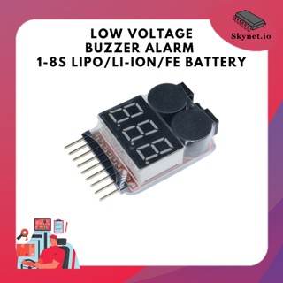 Low Voltage Buzzer Alarm 1-8S Lipo/Li-ion/Fe Battery Voltage 2IN1 Tester