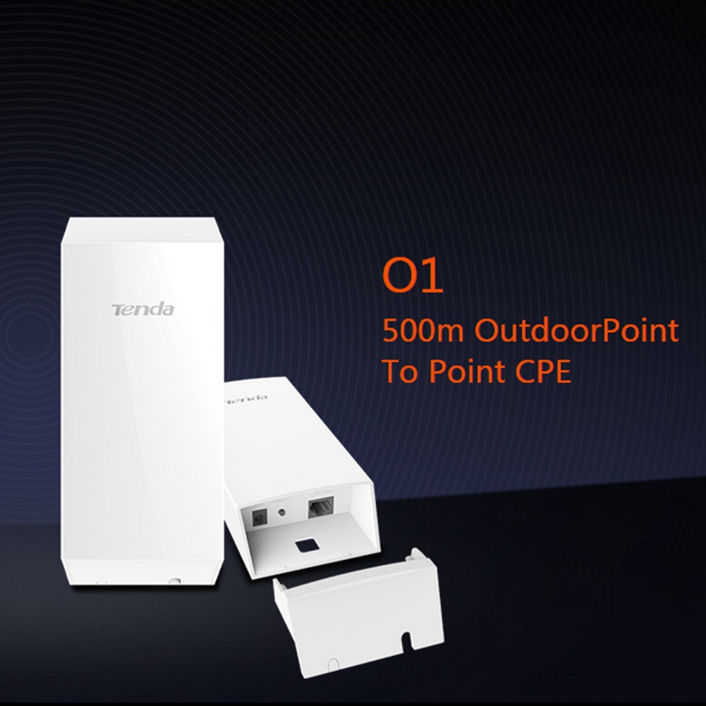 A2Pcs Tenda O1 300Mbps Wireless Bridge AP 2.4GHz 8dBi Outdoor Point to Point CPE for Monitoring Video Surveillance Trans #4