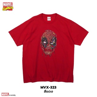 Power 7 Shop เสื้อยืดการ์ตูน มาร์เวล เสื้อยืด DEADPOOL ลิขสิทธ์แท้ MARVEL COMICS  T-SHIRTS (MVX-323)