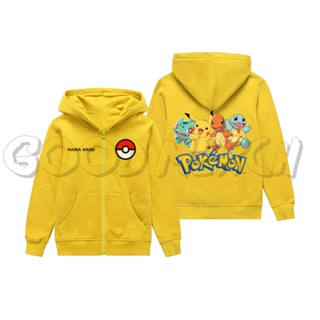 เสื้อแจ็กเก็ตกันหนาว พิมพ์ลายโปเกม่อน PIKACHU And Friends