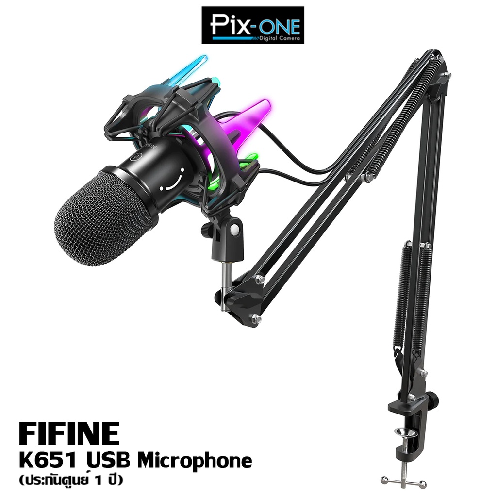 FIFINE K651 USB DYNAMIC MICROPHONE รับประกันศูนย์
