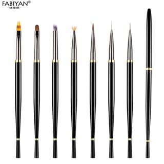 Fabiyan ชุดแปรงเพ้นท์เล็บเจล ยูวี ลายดอกไม้ คุณภาพสูง สําหรับเพ้นท์เล็บ 7 ชิ้น