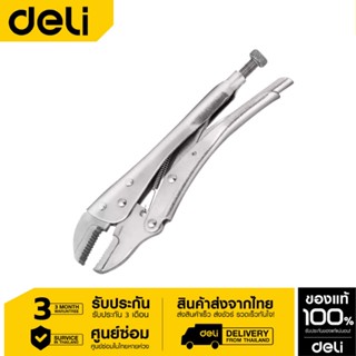 Deli คีมล็อคปากตรง 10" DL109010-06