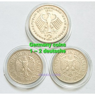 เหรียญ Germany coins 1 ~ 2 deutsche *(ชุด 3 เหรียญ)* ค.ศ.1981,1991