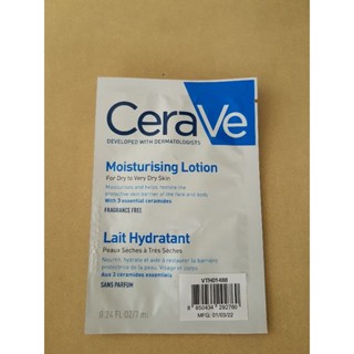 CERAVA  Moisturising Lotion เซราวี มอยซ์เจอร์ไรซิ่ง โลชั่น บำรุงผิวหน้าและผิวกาย 7 มล.