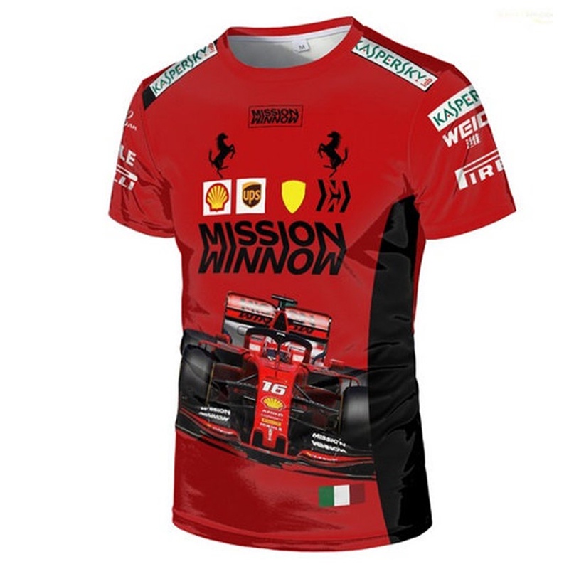 เสื้อยืดแขนสั้น พิมพ์ลาย F1 Ferrari Formula 1 สําหรับผู้ชาย 2022