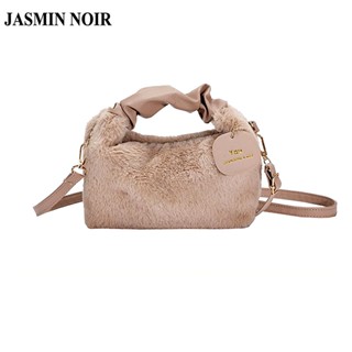 Jasmin NOIR Fur กระเป๋าถือ กระเป๋าสะพายข้าง เรียบง่าย สําหรับผู้หญิง