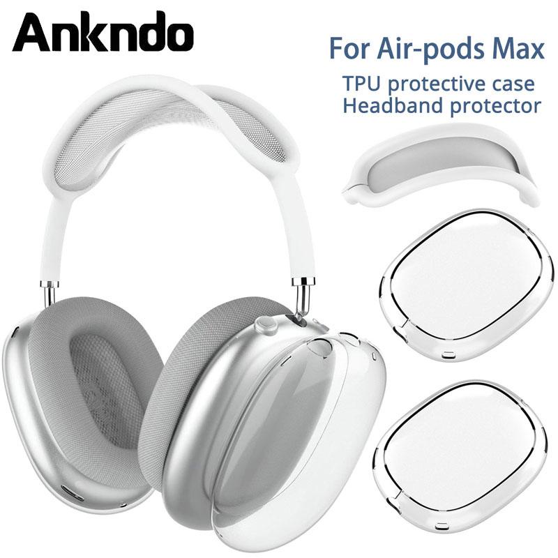 Ankndo เคสหูฟัง แบบใส ป้องกันรอยขีดข่วน สําหรับ Air Pods Max