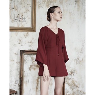 What A Girl Wants🌹 Monica Playsuit สีแดง - size M (ราคา shop 2,650)