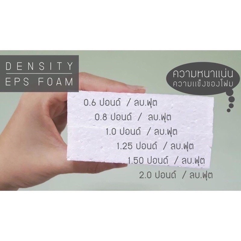 โฟมแผ่น หนา 2”ขนาด 60*120cm ราคา / แผ่น หนาแน่น 0.65 ปอนด์