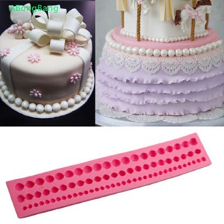 Abongbang String Of Pearl แม่พิมพ์วางลูกปัดเค้ก Fondant ซิลิโคนดินปั้นตกแต่งแม่พิมพ์ดี