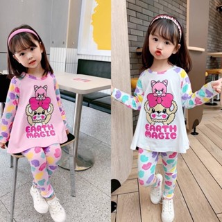 BB Kids ชุดเซ็ตน้องหมีเพื่อนซี้ เสื้อตัวยาวปล่อยชาย ใส่สบายๆ จ้า