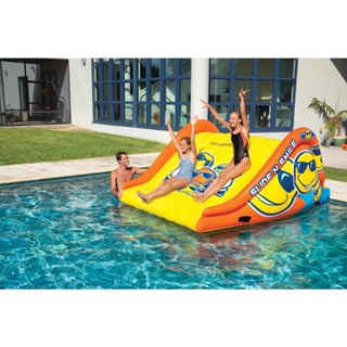 Wow World of Watersports 19-2210 Slide N Smile Floating 2 Lane Waterslide, 9 Feet Long