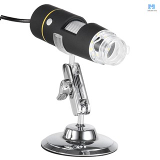 KKmoon กล้องจุลทรรศน์ดิจิตอล พอร์ต USB พร้อมฟังก์ชั่น OTG Endoscope แว่นขยาย 8 LED 1000X พร้อมขาตั้ง