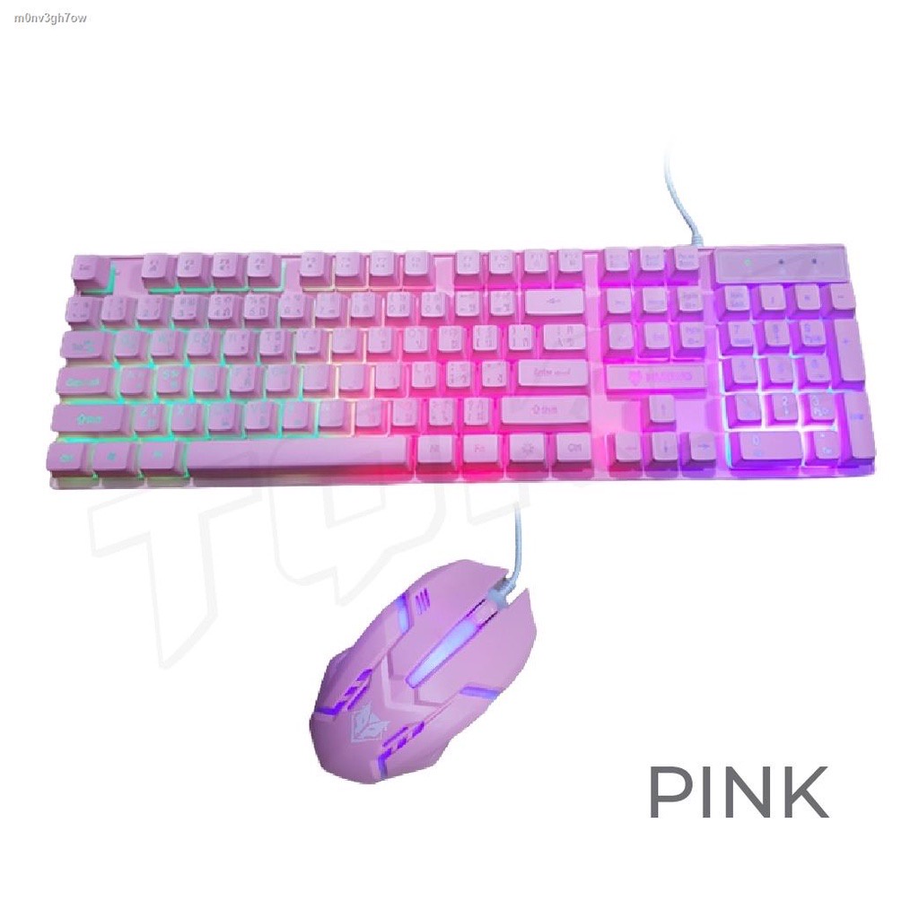 คีบอร์ดมีไฟ เมาส์มีไฟ NUBWO Savitar NKM-623 Keyboard Mouse Combo