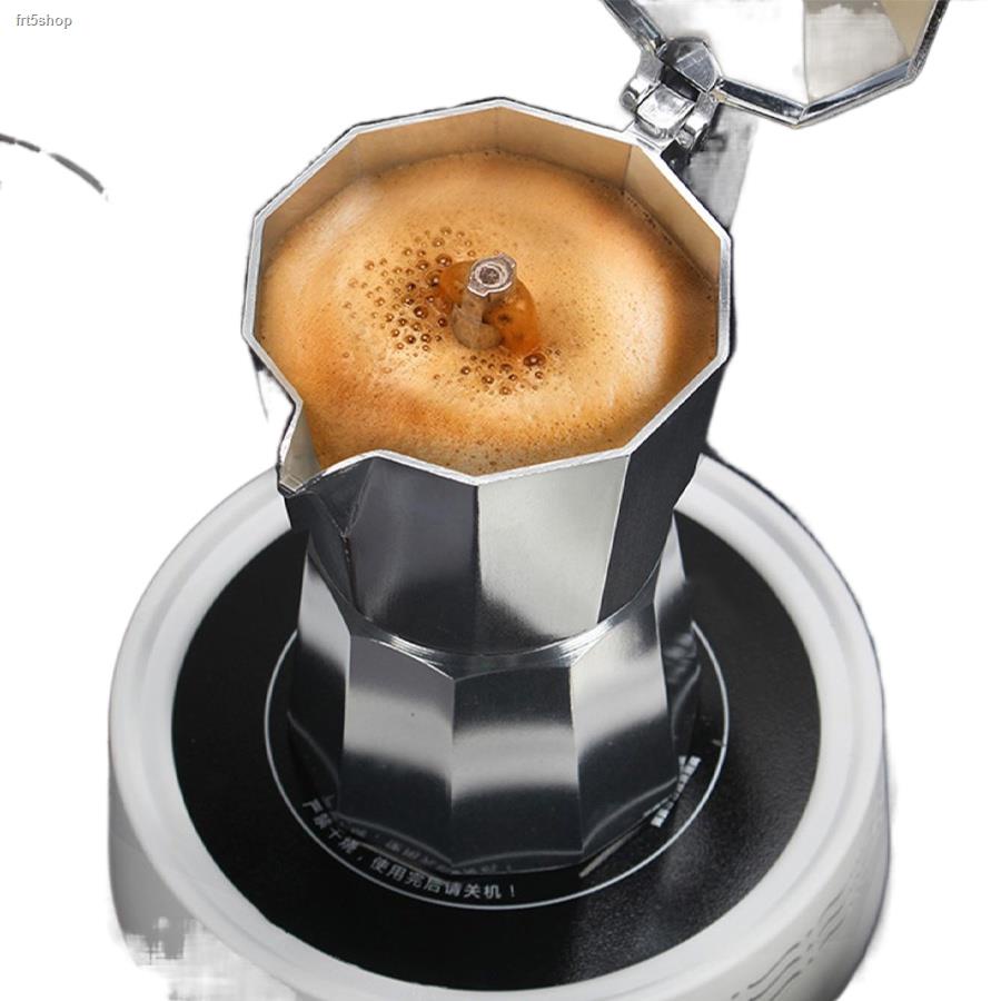จัดส่งทันทหม้อต้มกาแฟ กาต้มกาแฟ เครื่องชงกาแฟ แบบแรงดัน กาต้มกาแฟสด มอคค่าพอท เครื่องทำกาแฟ Moka Pot ma.cherie77