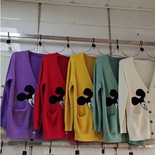 เสื้อไหมพรม คาร์ดิแกน ลายมิกกี้เม้าส์ น่ารักมากกกก ผ้านุ่มสุด (Mickey Mouse)