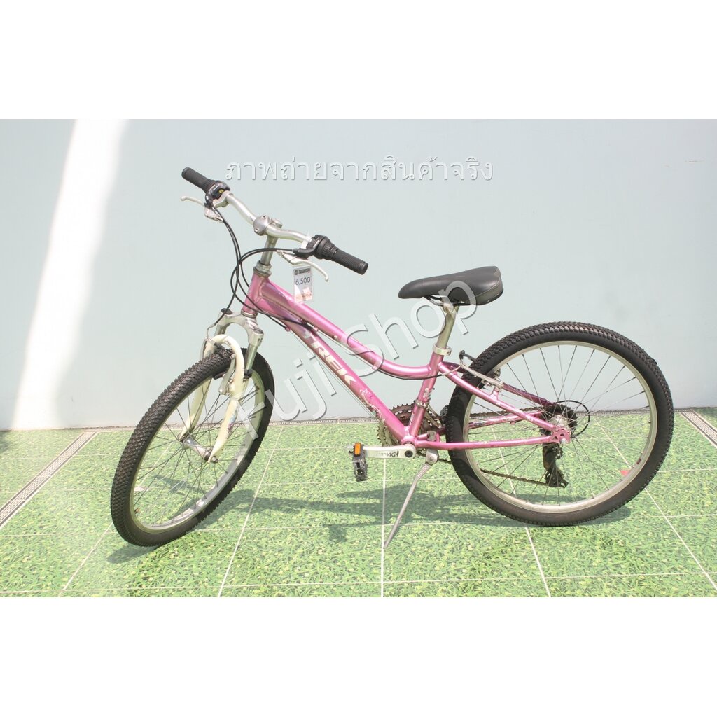 จักรยานเสือภูเขาญี่ปุ่น - ล้อ 24 นิ้ว - มีเกียร์ - อลูมิเนียม - มีโช๊ค - Trek MT200 - สีชมพู [จักรยานมือสอง]