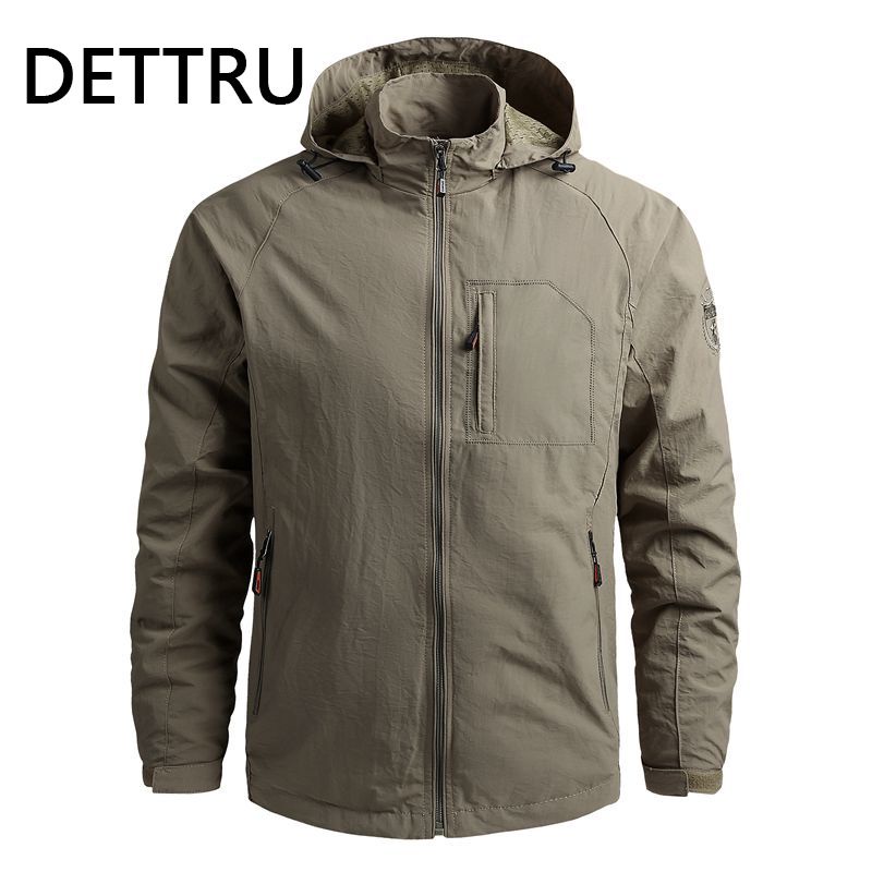 Outdoor Hiking Jackets Waterproof Hooded Windbreaker Coat Men's 2022 Autumn New Casual Jacket Tactics Military Jacke #3
