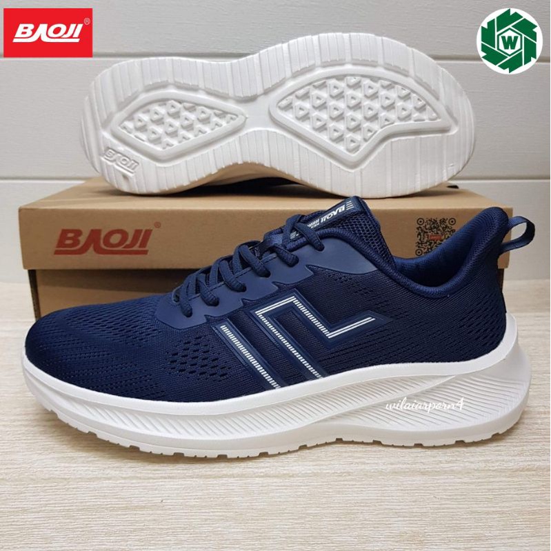Baoji BJM721 รองเท้าผ้าใบชาย ไซส์ 41-45 สีดำ / สีดำ-ขาว / สีกรม / สีเทา / สีขาว ของแท้ 100% ซส.