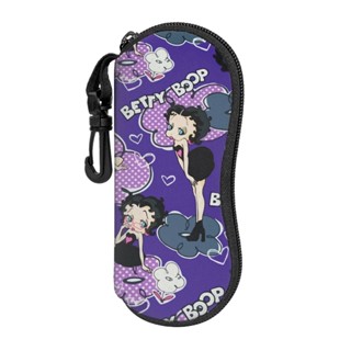 Betty Boop เคสแว่นตากันแดด ผ้านีโอพรีน แบบนิ่ม น้ําหนักเบา มีซิป พร้อมคลิปหนีบเข็มขัด