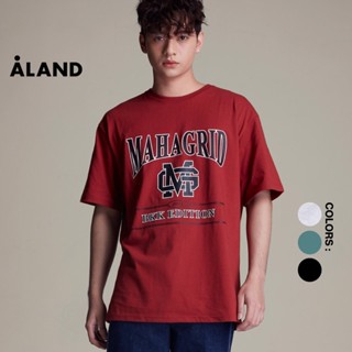 ALAND เสื้อยืดรุ่น MAHAGRID GLOW UNIVERSITY TEE